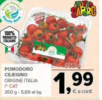 Todis POMODORO CILIEGINO ORIGINE ITALIA 350 g offerta