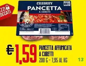 Todis PANCETTA AFFUMICATA A CUBETTI 200 G offerta