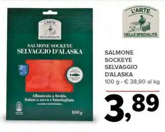 Todis SALMONE SOCKEYE SELVAGGIO D'ALASKA 100 g offerta