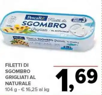 FILETTI DI SGOMBRO GRIGLIATI AL NATURALE 104 g