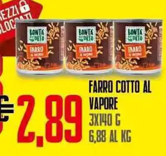 Todis FARRO COTTO AL VAPORE 3X140 G offerta