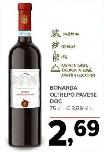 Todis BONARDA OLTREPÒ PAVESE DOC 75 cl offerta