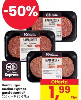 Despar Hamburger Cucina Express gusti assortiti 200 g offerta