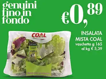 Coal INSALATA MISTA COAL vaschetta g 165 offerta