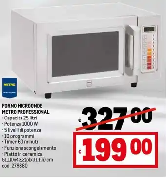 Metro FORNO MICROONDE METRO PROFESSIONAL offerta