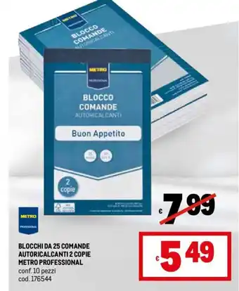 Metro BLOCCO COMANDE AUTORICALCANTI METRO PROFESSIONAL offerta