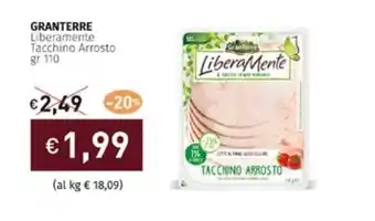 Prezzemolo e Vitale GRANTERRE Liberamente Tacchino Arrosto gr 110 offerta