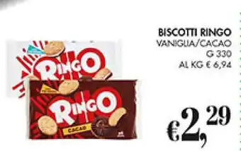 Coal BISCOTTI RINGO VANIGLIA/CACAO G 330 offerta