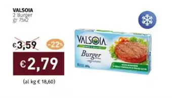 Prezzemolo e Vitale VALSOIA 2 Burger gr 75x2 offerta