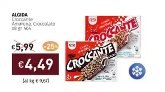 Prezzemolo e Vitale ALGIDA Croccante Amarena, Cioccolato x8 gr 464 offerta