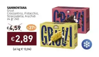 Prezzemolo e Vitale SAMMONTANA Gruvi Croccantino, Pistacchio, Stracciatella, Arachidi x4 gr 240 offerta