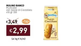 Prezzemolo e Vitale MULINO BIANCO Plumcake con Gocce di Cioccolato x10 gr 350 offerta