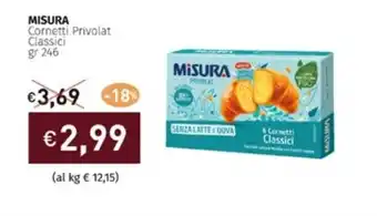 Prezzemolo e Vitale MISURA Cornetti Privolat Classici gr 246 offerta