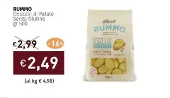 Prezzemolo e Vitale RUMMO Gnocchi di Patate Senza Glutine gr 500 offerta