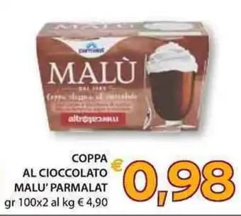 Mercatò Local Malù Parmalat Coppa Al Cioccolato 100x2 gr offerta