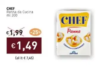 Prezzemolo e Vitale CHEF Panna da Cucina ml 200 offerta