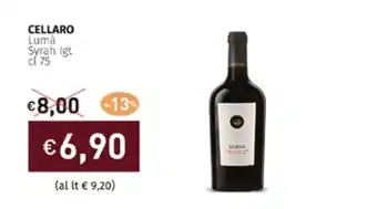 Prezzemolo e Vitale CELLARO Luma Syrah Igt cl 75 offerta