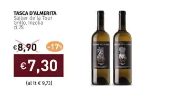 Prezzemolo e Vitale TASCA D'ALMERITA Sallier de la Tour Grillo, Inzolia cl 75 offerta