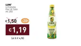 Prezzemolo e Vitale LUMI' Limonata Fior di Sale ml 250 offerta