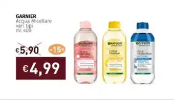 Prezzemolo e Vitale GARNIER Acqua Micellare vari tipi ml 400 offerta