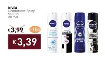 Prezzemolo e Vitale NIVEA Deodorante Spray vari tipi ml 150 offerta