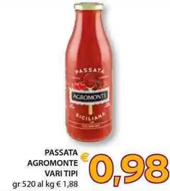 Agromonte Passata vari tipi 520 gr