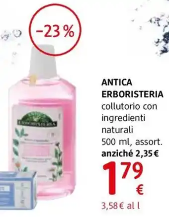 dm drogerie markt ANTICA ERBORISTERIA collutorio con ingredienti naturali 500 ml, assort. offerta