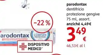 dm drogerie markt parodontax dentifricio protezione gengive 75 ml, assort. offerta