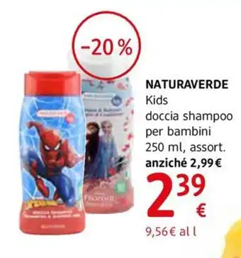 dm drogerie markt NATURAVERDE Kids doccia shampoo per bambini 250 ml, assort. offerta