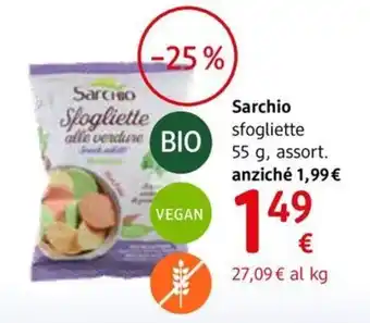 dm drogerie markt Sarchio sfogliette 55 g, assort. offerta