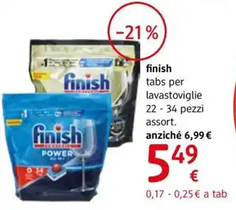 dm drogerie markt finish tabs per lavastoviglie 22 - 34 pezzi assort. offerta