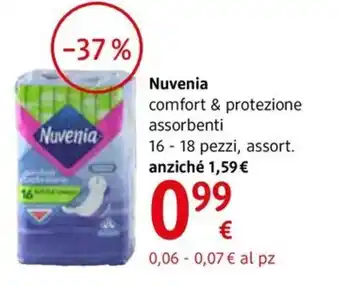 dm drogerie markt Nuvenia comfort & protezione assorbenti 16-18 pezzi, assort. offerta