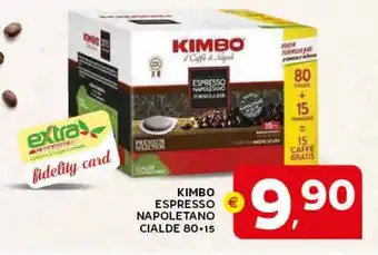 Extra Supermercati KIMBO ESPRESSO NAPOLETANO CIALDE 80+15 offerta