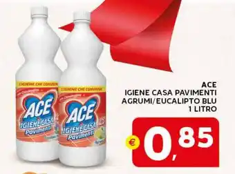 Extra Supermercati ACE IGIENE CASA PAVIMENTI AGRUMI/EUCALIPTO BLU 1 LITRO offerta