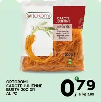 Extra Supermercati ORTOROMI CAROTE JULIENNE BUSTA 200 GR offerta