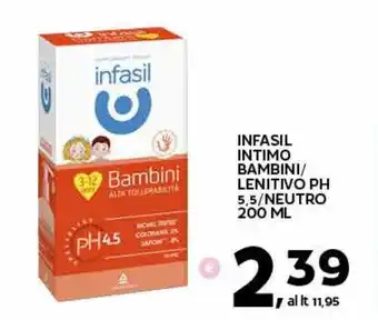 Extra Supermercati INFASIL INTIMO BAMBINI/ LENITIVO PH 5,5/NEUTRO 200 ML 200 ML offerta