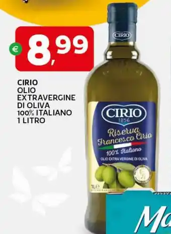 Extra Supermercati CIRIO OLIO EXTRAVERGINE DI OLIVA 100% ITALIANO 1 LITRO offerta