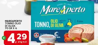 Extra Supermercati MAREAPERTO TONNO OLIO DI OLIVA 70 GR X 6 offerta