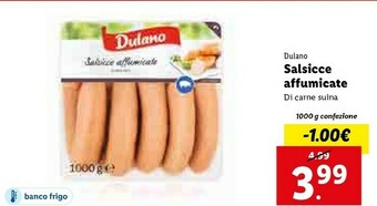 Lidl Salsicce affumicate offerta