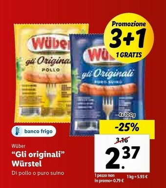 Lidl Wurstel offerta