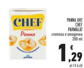 Conad PANNA UHT CHEF PARMALAT cremosa e omogenea 200 ml offerta