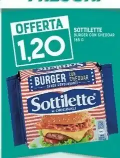 Gran Risparmio Sottilette burgen con cheddar offerta