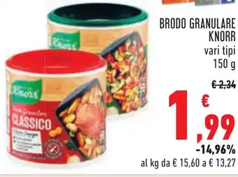 Conad BRODO GRANULARE KNORR vari tipi 150 g offerta