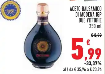 Conad ACETO BALSAMICO DI MODENA IGP DUE VITTORIE 250 ml offerta