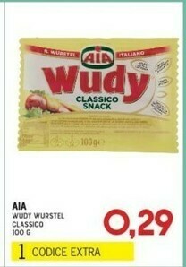 Gran Risparmio Wudy classico snack 100 g(ml) offerta