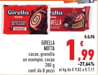 Conad GIRELLA MOTTA cacao, granella 280 g offerta