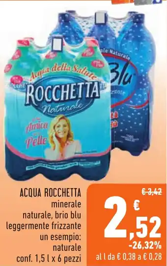 Conad ACQUA ROCCHETTA minerale conf. 1,5 l x 6 pezzi offerta