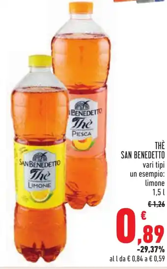 Conad THÈ SAN BENEDETTO vari tipi 1,5 l offerta