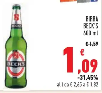 Conad BIRRA BECK'S 600 ml offerta