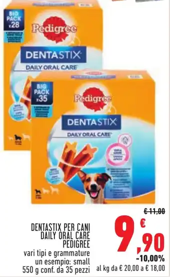 Conad DENTASTIX PER CANI DAILY ORAL CARE PEDIGREE offerta